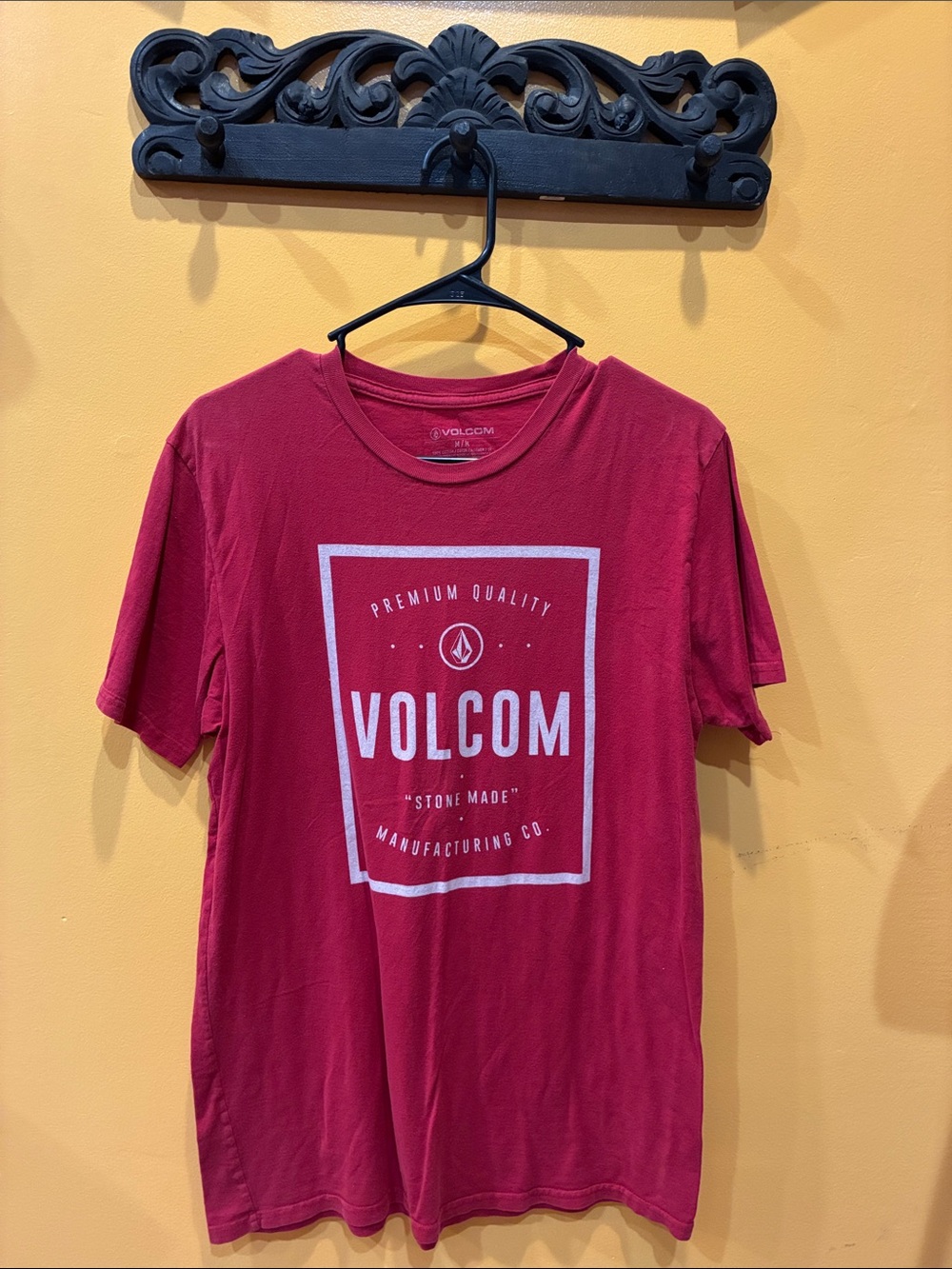 Volcom Red Short-Sleeve Graphic Tee with White Logo